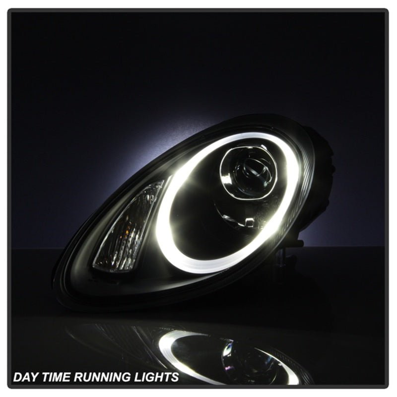 SPYDER - Spyder Porsche Cayman 05 - 08 Headlights - Halogen Model Only - Black PRO - YD - P98705 - HID - DRL - BK - Demon Performance