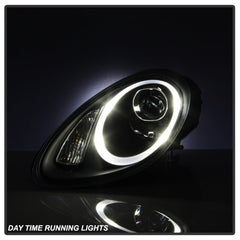 SPYDER - Spyder Porsche Cayman 05 - 08 Headlights - Halogen Model Only - Black PRO - YD - P98705 - HID - DRL - BK - Demon Performance