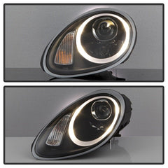 SPYDER - Spyder Porsche Cayman 05 - 08 Headlights - Halogen Model Only - Black PRO - YD - P98705 - HID - DRL - BK - Demon Performance