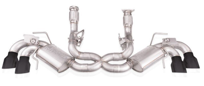 Stainless Works - Stainless Works 20 - 21 Chevrolet Corvette C8 6.2L Legend Cat - Back Exhaust w/ Matte Black Tips - Demon Performance