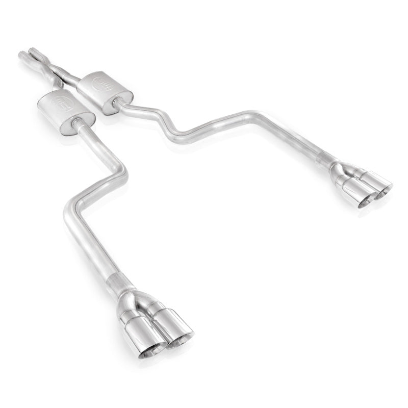 Stainless Works - Stainless Works 2008 - 14 Challenger 3in Catback X - Pipe Chambered Mufflers 3 - 1/2in Tips - Demon Performance