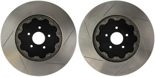 Stoptech - StopTech 03 - 17 Dodge Viper AeroRotor Drilled Zinc Coated Rear Rotor Pair - Demon Performance