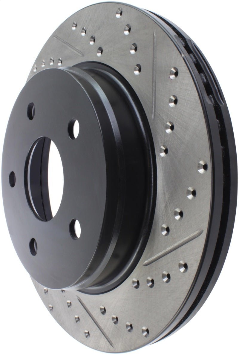 Stoptech - StopTech 04 - 06 Dodge Durango / 02 - 10 Ram 1500 (exc Mega Cab) Front Left Slotted & Drilled Rotor - Demon Performance