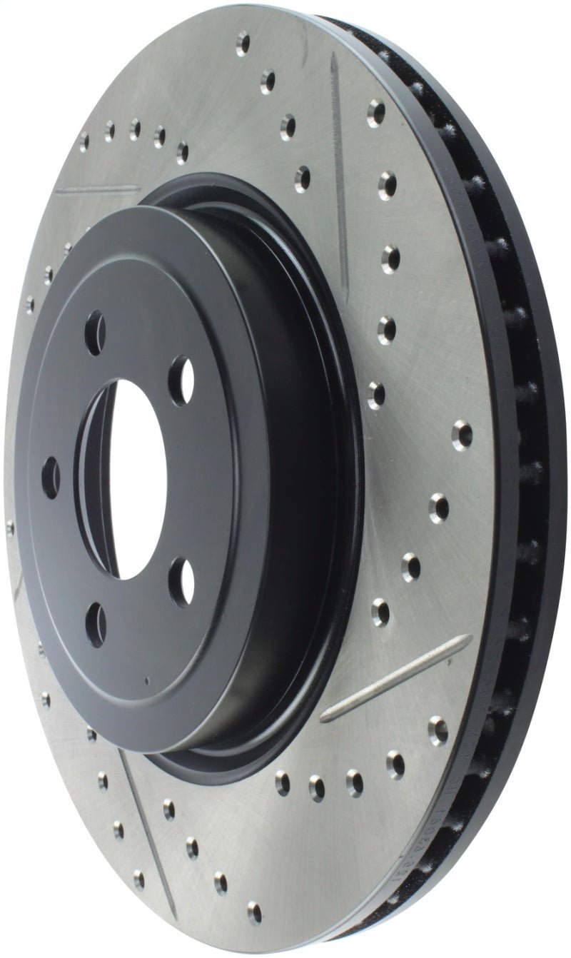 Stoptech - StopTech 05 - 09 Chrysler 300 (5.7L V8 exc SRT - 8) Front Left Slotted & Drilled Rotor - Demon Performance