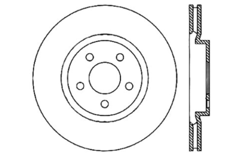 Stoptech - StopTech 05 - 09 Chrysler 300 (5.7L V8 exc SRT - 8) Front Right Slotted & Drilled Rotor - Demon Performance