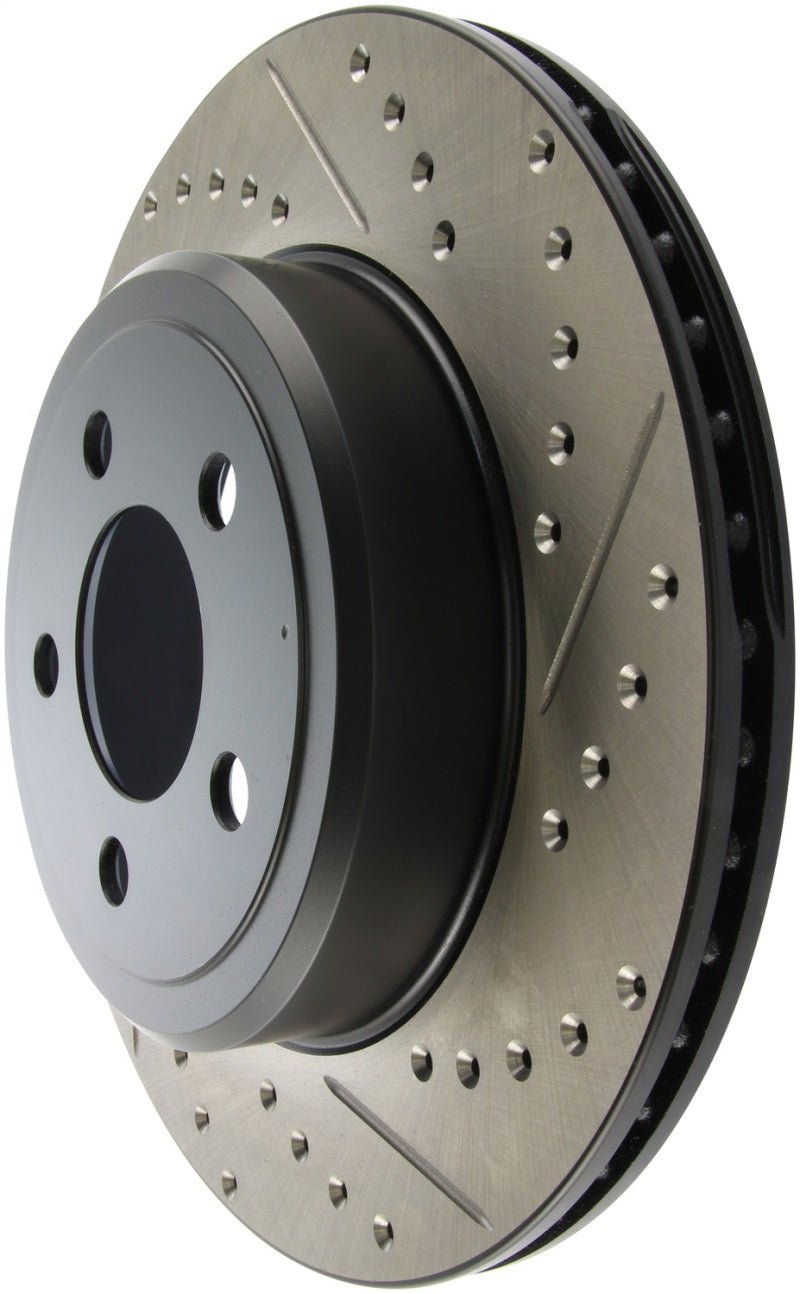 Stoptech - StopTech 05 - 09 Chrysler 300 (5.7L V8 exc SRT - 8) Rear Left Slotted & Drilled Rotor - Demon Performance