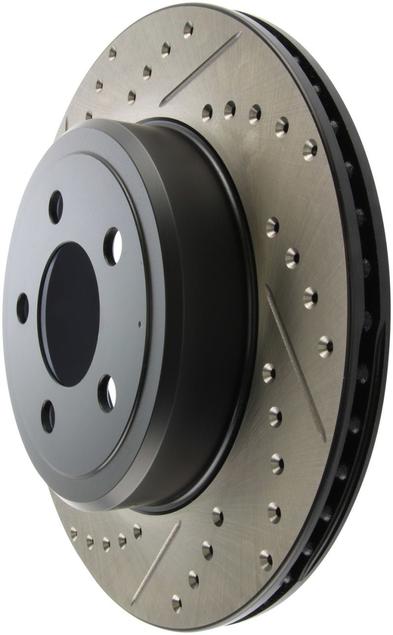 Stoptech - StopTech 05 - 09 Chrysler 300 (5.7L V8 exc SRT - 8) Rear Right Slotted & Drilled Rotor - Demon Performance