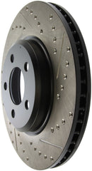 Stoptech - StopTech 05 - 13 Chrysler300/300C / 09 - 12 Dodge Challenger Front Left Drilled & Slotted Rotor - Demon Performance