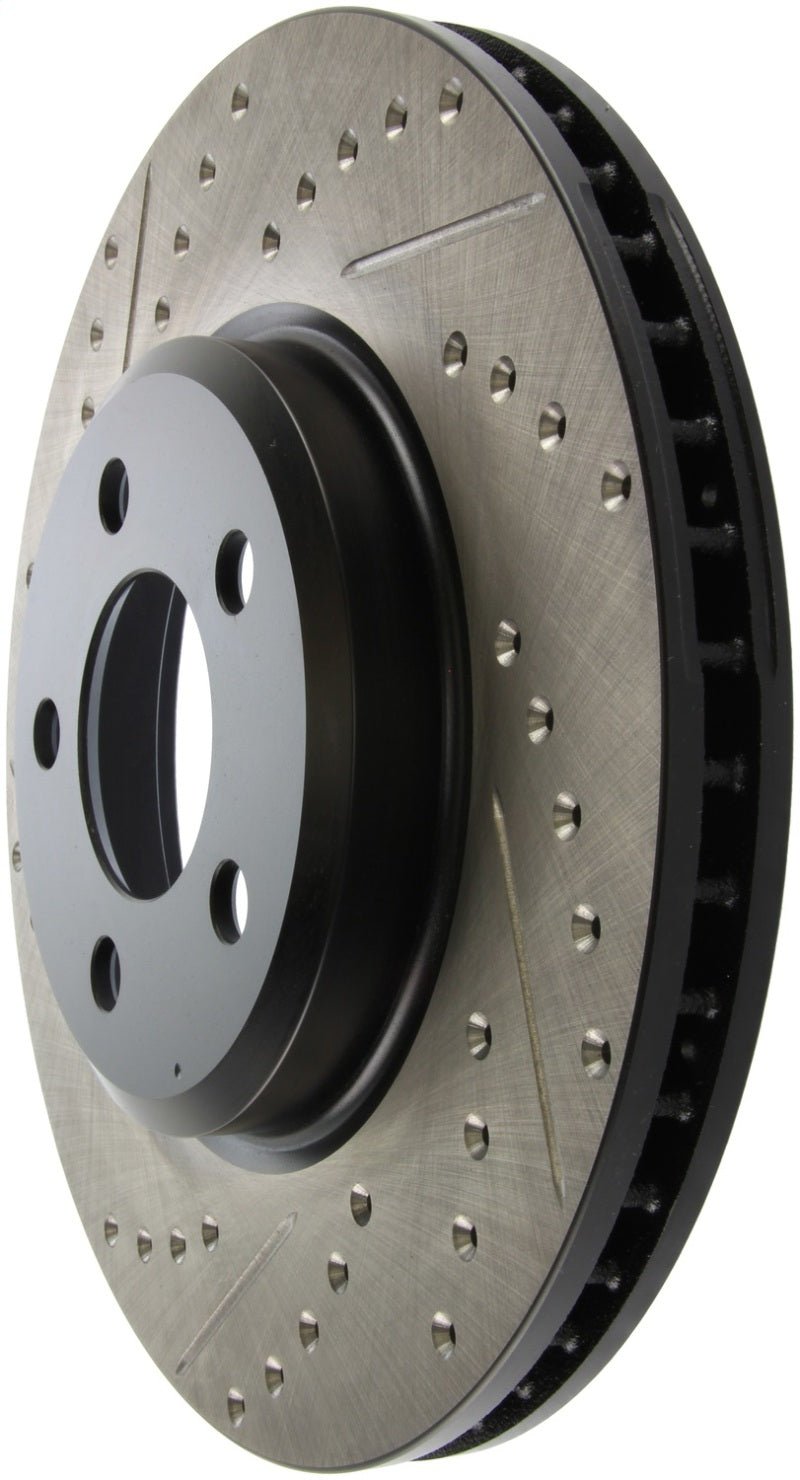 Stoptech - StopTech 05 - 13 Chrysler300/300C / 09 - 12 Dodge Challenger Front Right Drilled & Slotted Rotor - Demon Performance