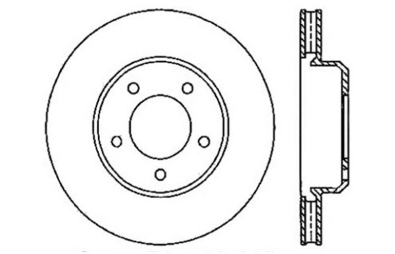 Stoptech - StopTech 05 - 13 Chrysler300/300C / 09 - 12 Dodge Challenger Front Right Drilled & Slotted Rotor - Demon Performance