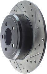 Stoptech - StopTech 05 - 13 Chrysler300/300C / 09 - 12 Dodge Challenger Rear Left Drilled & Slotted Rotor - Demon Performance