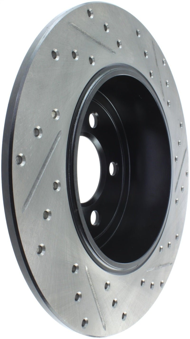 Stoptech - StopTech 05 - 13 Chrysler300/300C / 09 - 12 Dodge Challenger Rear Right Drilled & Slotted Rotor - Demon Performance