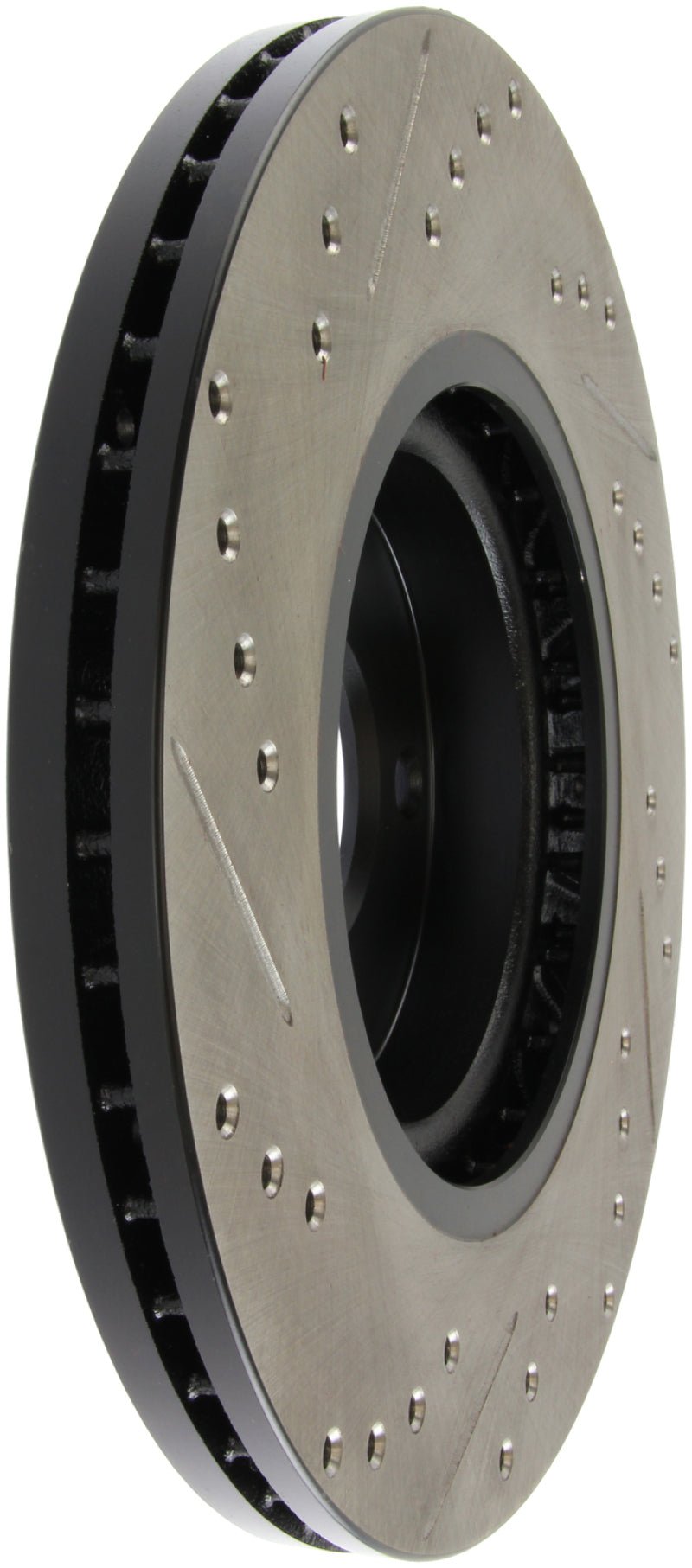 Stoptech - StopTech 06 - 07 350Z / 05 - 07 G35 exp Sport/ 06 - 07 G35X SportStop Slotted & Drilled Front Left Rotor - Demon Performance