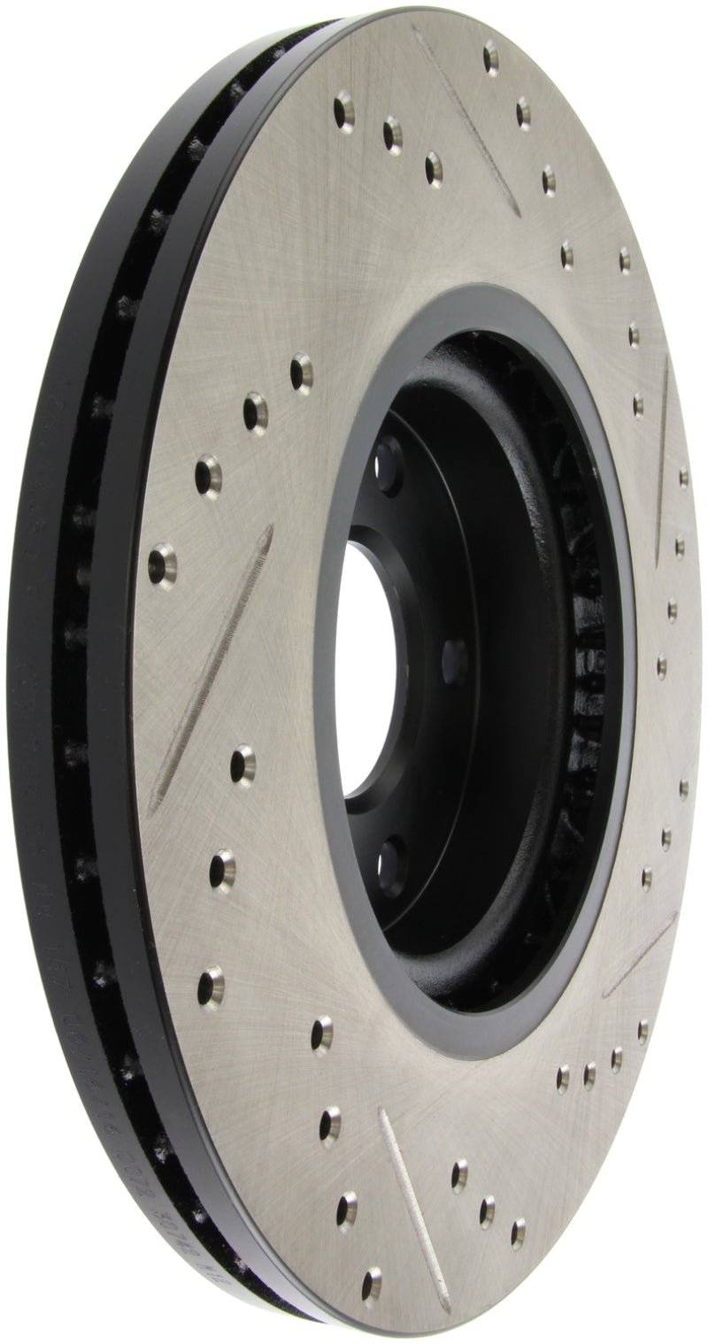 Stoptech - StopTech 06 - 07 350Z / 05 - 07 G35 exp Sport/ 06 - 07 G35X SportStop Slotted & Drilled Front Right Rotor - Demon Performance