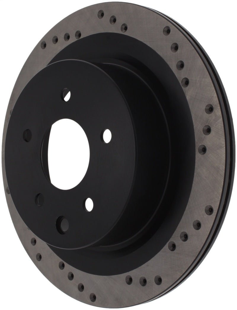 Stoptech - StopTech 08 - 09 Infiniti EX35 / 05 - 08 G35 / 09 G37 / 06 - 09 M35/M45 Drilled Right Rear Rotor - Demon Performance