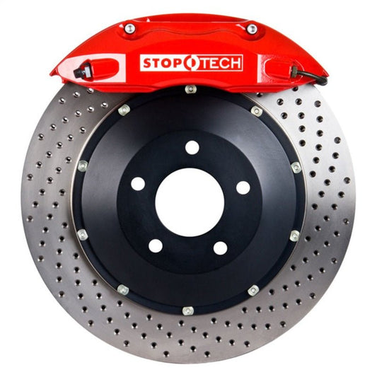 Stoptech - StopTech 08 - 10 Porsche Cayman S Rear BBK ST - 40 Caliper Red / 2pc Drilled 332x32mm Rotor - Demon Performance