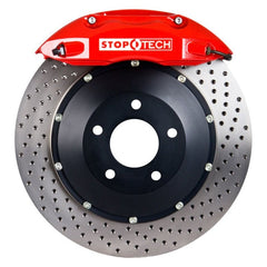 Stoptech - StopTech 08 - 10 Porsche Cayman S Rear BBK ST - 40 Caliper Red / 2pc Drilled 332x32mm Rotor - Demon Performance