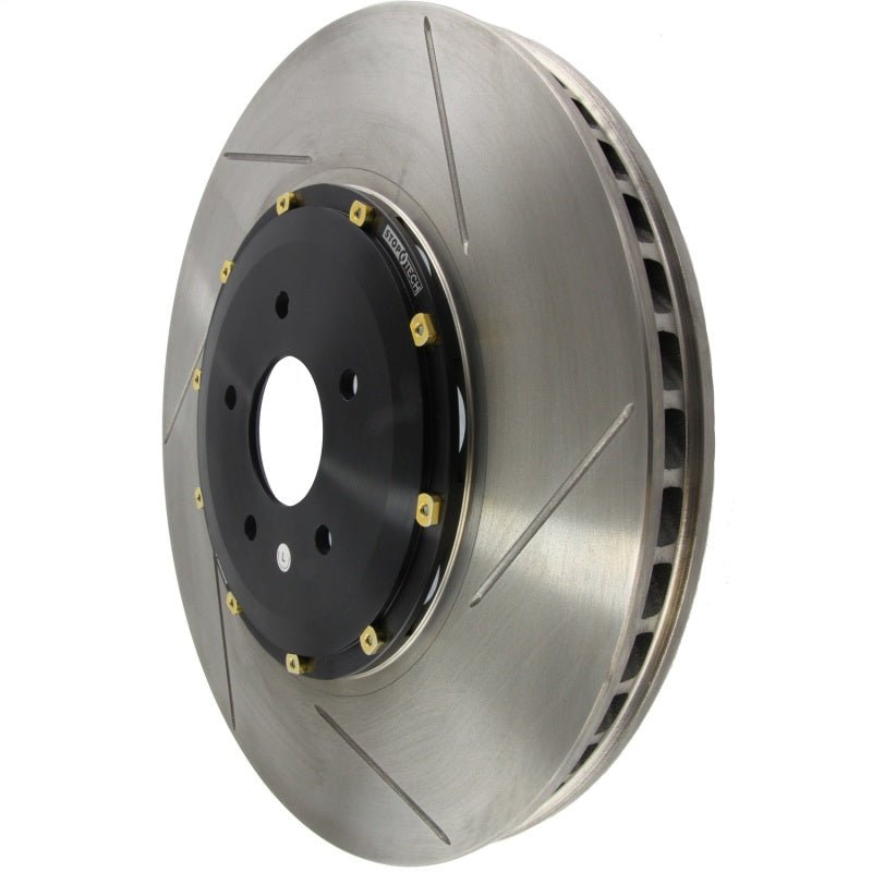 Stoptech - StopTech 09 - 11 Nissan GT - R Front Left Slotted Bare Iron 380x34mm Aero - Rotor Kit - Demon Performance