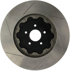 Stoptech - StopTech 09 - 11 Nissan GT - R Front Left Slotted Bare Iron 380x34mm Aero - Rotor Kit - Demon Performance