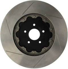 Stoptech - StopTech 09 - 11 Nissan GT - R Front Left Slotted Bare Iron 380x34mm Aero - Rotor Kit - Demon Performance