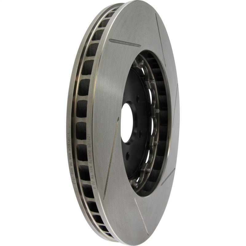 Stoptech - StopTech 09 - 11 Nissan GT - R Front Right Slotted Bare Iron 380x34mm Aero - Rotor Kit - Demon Performance