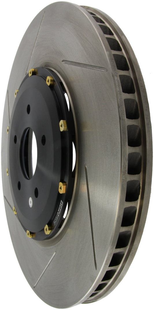 Stoptech - StopTech 09 - 11 Nissan GT - R Front Right Slotted Bare Iron 380x34mm Aero - Rotor Kit - Demon Performance