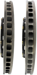 Stoptech - StopTech 09 - 11 Nissan GT - R Front Slotted Bare Iron 380x34mm Aero - Rotor Kit Pair - Demon Performance
