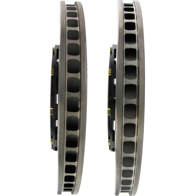 Stoptech - StopTech 09 - 11 Nissan GT - R Front Slotted Bare Iron 380x34mm Aero - Rotor Kit Pair - Demon Performance