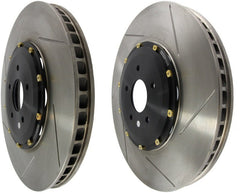 Stoptech - StopTech 09 - 11 Nissan GT - R Front Slotted Bare Iron 380x34mm Aero - Rotor Kit Pair - Demon Performance