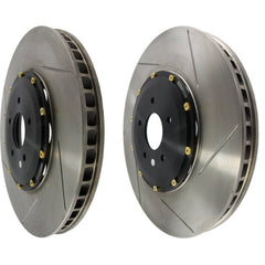Stoptech - StopTech 09 - 11 Nissan GT - R Front Slotted Bare Iron 380x34mm Aero - Rotor Kit Pair - Demon Performance