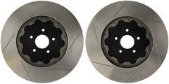 Stoptech - StopTech 09 - 14 Nissan GT - R AeroRotor 2pc Drilled Rear Rotor (Pair) - Demon Performance