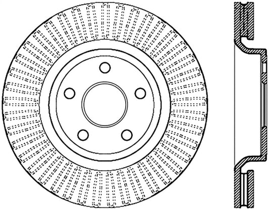 Stoptech - StopTech 11 - 15 Jeep Grand Cherokee Front Right Drilled Sport Brake Cryo Rotor (Excludes SRT8) - Demon Performance