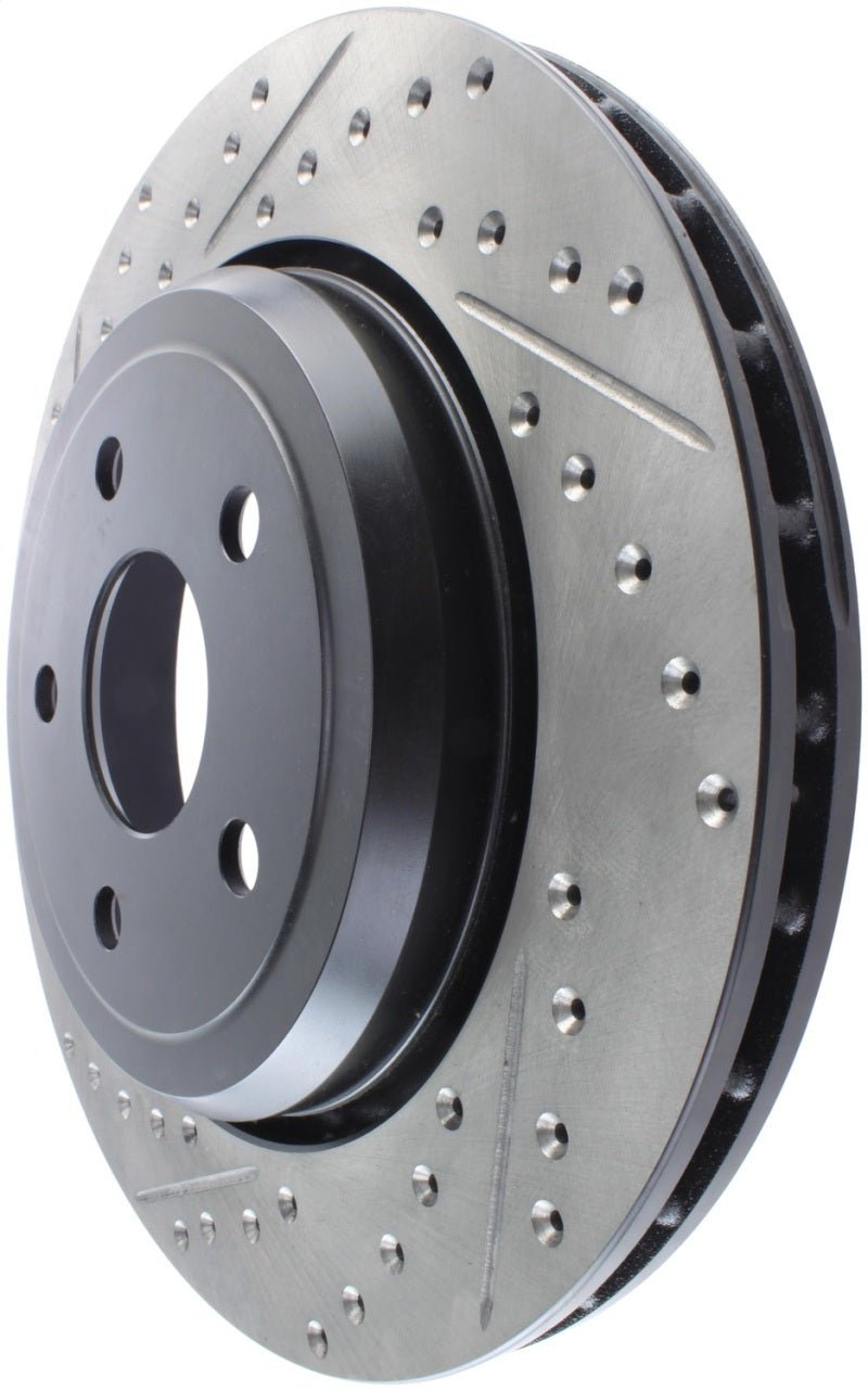 Stoptech - StopTech 12 - 15 Jeep Cherokee SRT8 Sport Slotted & Drilled Rear Passenger Side Rotor - Demon Performance