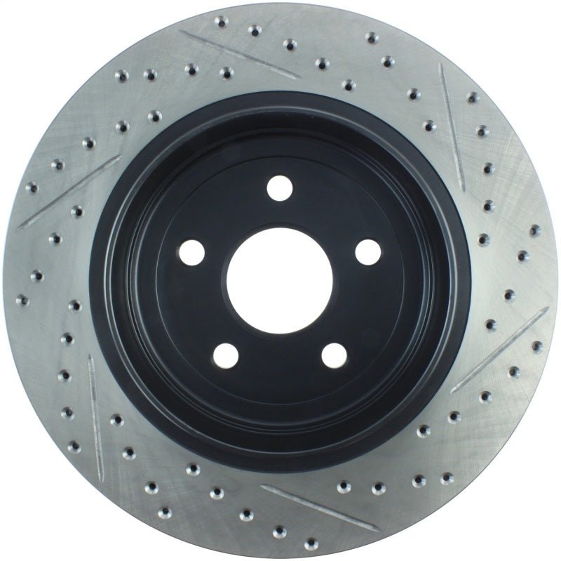 Stoptech - StopTech 12 - 15 Jeep Cherokee SRT8 Sport Slotted & Drilled Rear Passenger Side Rotor - Demon Performance