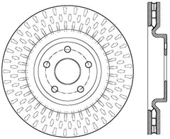 Stoptech - StopTech 12 - 18 Jeep Grand Cherokee SRT8 (380mm Front Disc) Front Left Slotted Sport Brake Rotor - Demon Performance