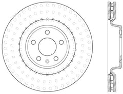 Stoptech - StopTech 12 Audi A6 Quattro/11 - 12 A7 Quattro/13 Q5/7 - 11/13 S4/12 S5 Front Right Drilled Cryo Rotor - Demon Performance