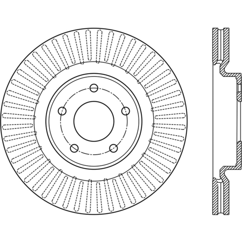 Stoptech - StopTech 13 - 15 Nissan Pathfinder Slotted Front Left Rotor - Demon Performance