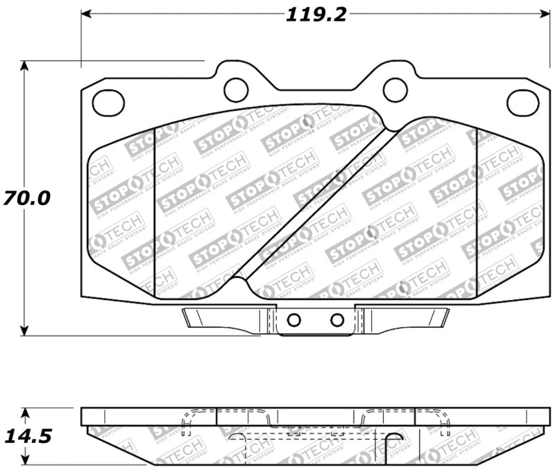 Stoptech - StopTech 89 - 96 Nissan 300ZX Sport Performance Front Brake Pads - Demon Performance