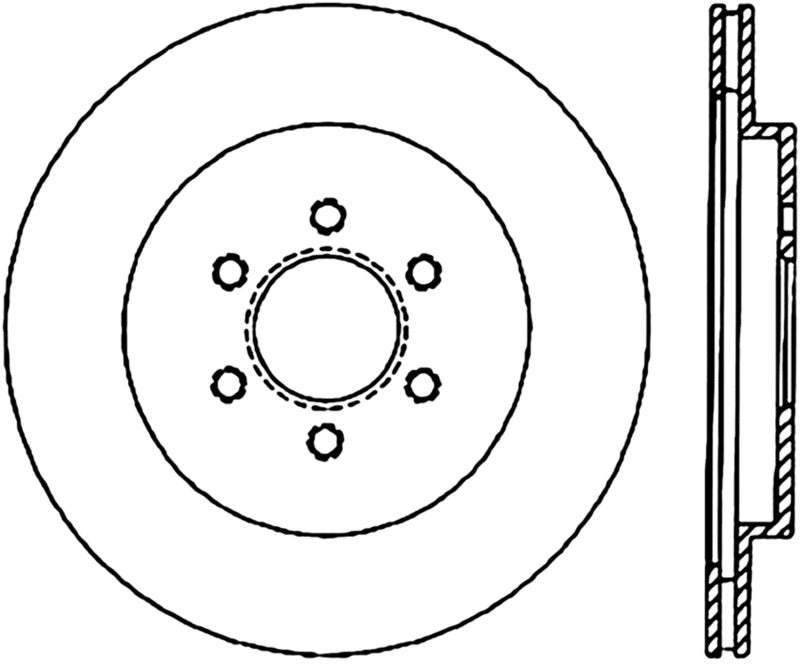 Stoptech - StopTech 92 - 02 Dodge Viper Drilled Rear Right Cryo Rotor - Demon Performance