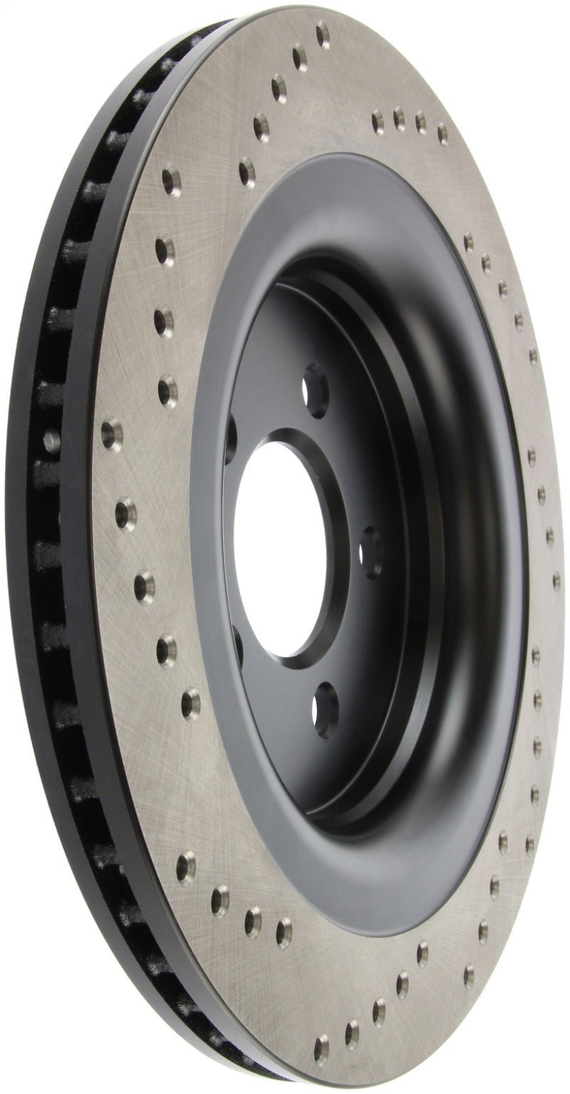 Stoptech - StopTech Cross Drilled Sport Brake Rotor - 2015 Ford Mustang - Rear Left - Demon Performance