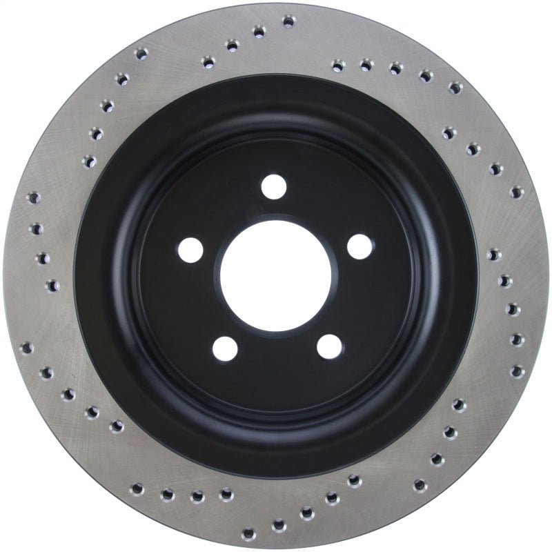 Stoptech - StopTech Cross Drilled Sport Brake Rotor - 2015 Ford Mustang - Rear Left - Demon Performance