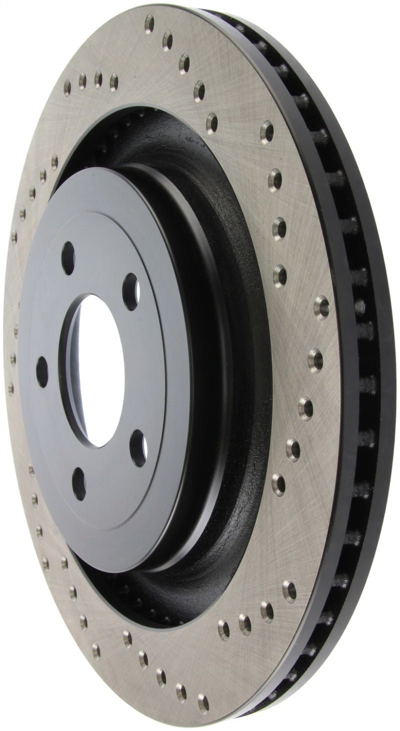 Stoptech - StopTech Cross Drilled Sport Brake Rotor - 2015 Ford Mustang - Rear Left - Demon Performance