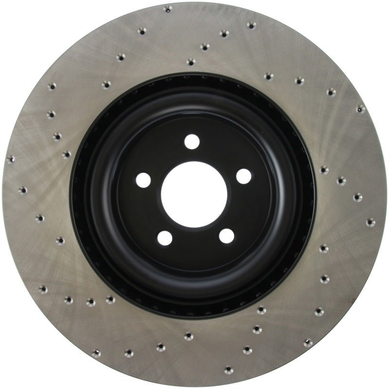 Stoptech - StopTech Cross Drilled Sport Brake Rotor - 2015 Ford Mustang w/ Brembo - Front Left - Demon Performance