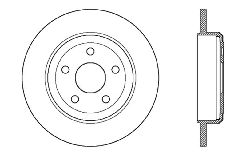 Stoptech - StopTech Drilled Sport Brake Rotor 11 - 17 Jeep Grand Cherokee (Excludes SRT8) - Demon Performance