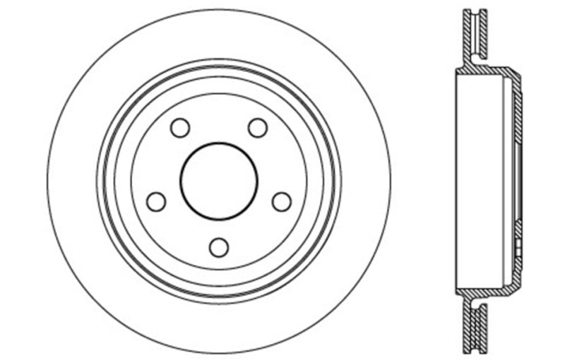 Stoptech - StopTech Drilled Sport Brake Rotor 11 - 17 Jeep Grand Cherokee (Excludes SRT8) - Demon Performance