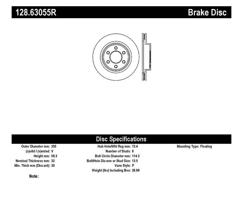 Stoptech - StopTech Drilled Sport Brake Rotor - Demon Performance