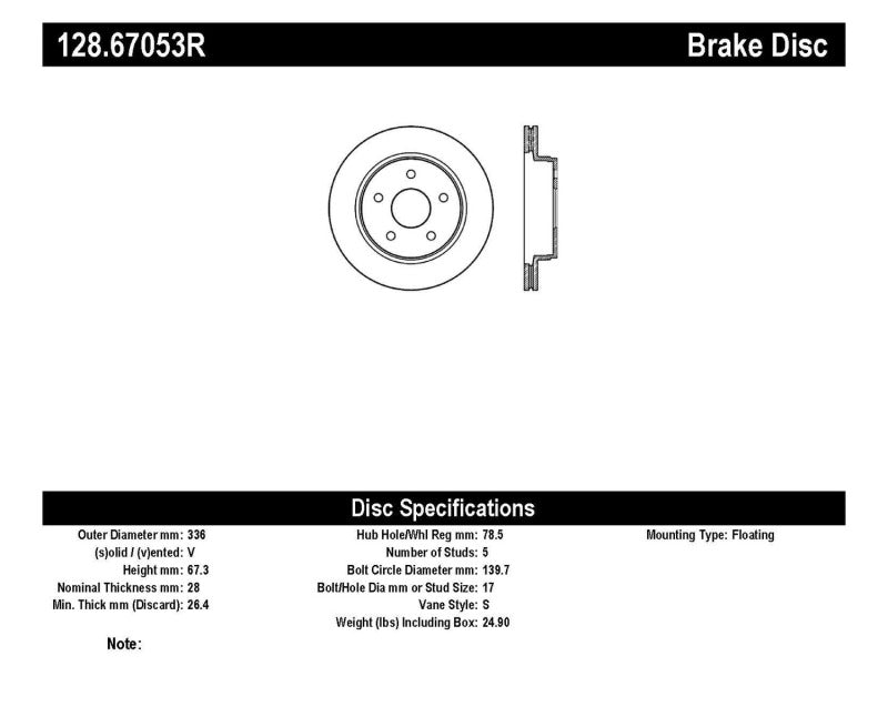 Stoptech - StopTech Drilled Sport Brake Rotor - Demon Performance