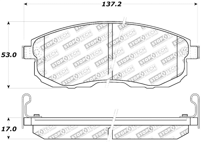Stoptech - StopTech Performance 02 - 05 Infiniti G35 / 07 - 09 Nissan Altima/Sentra / 6/02 - 05 350Z Front Brake Pa - Demon Performance