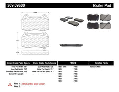 Stoptech - StopTech Performance 02 - 07 350z/G35 w/ Brembo Front Brake Pads - Demon Performance