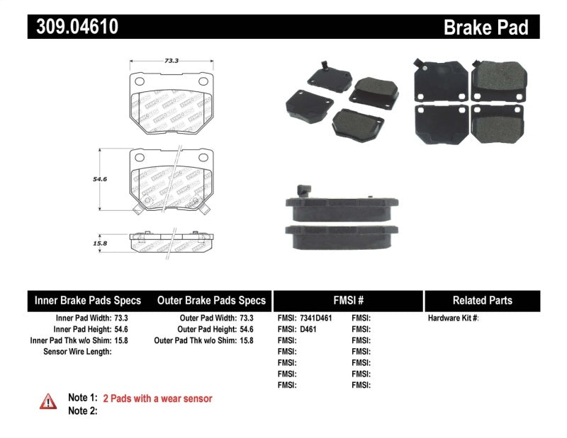 Stoptech - StopTech Performance 06 - 07 WRX Rear Brake Pads - Demon Performance